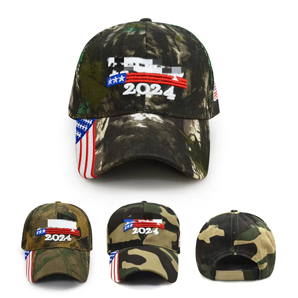 2024 Election Driver Cap Camo Green Embroidered - Image 2