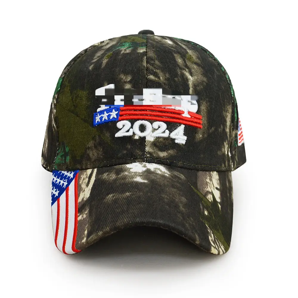 2024 Election Driver Cap Camo Green Embroidered — feature 4