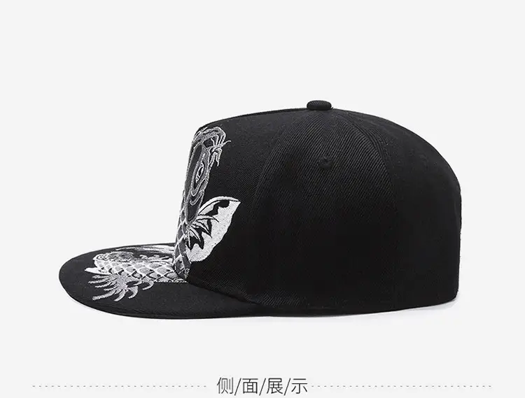 Black Embroidered Baseball Cap for Men Women Adjustable Hip Hop — feature 11