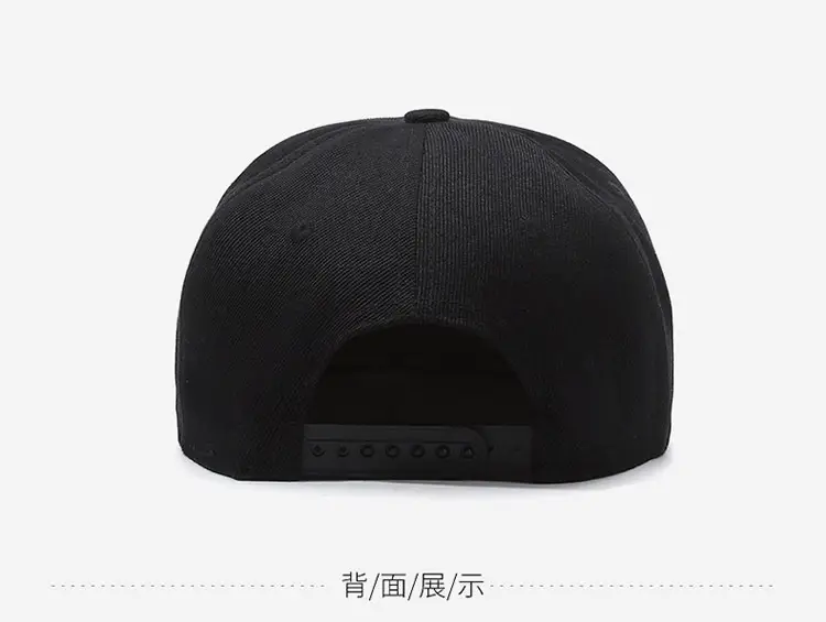 Black Embroidered Baseball Cap for Men Women Adjustable Hip Hop — feature 12