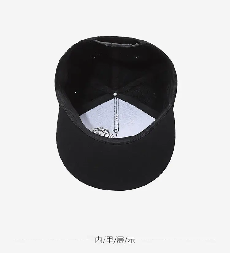 Black Embroidered Baseball Cap for Men Women Adjustable Hip Hop — feature 14