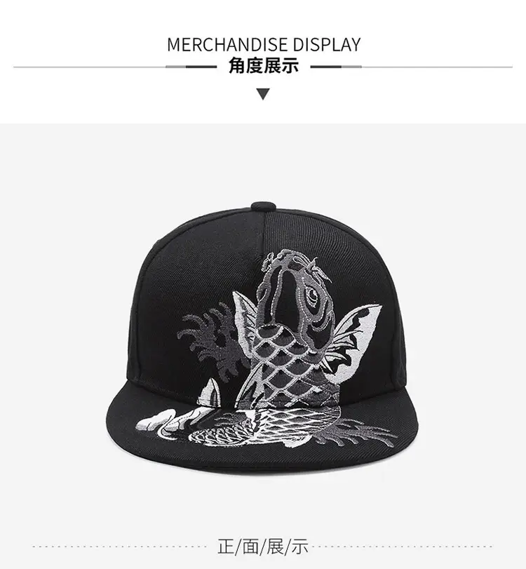 Black Embroidered Baseball Cap for Men Women Adjustable Hip Hop — feature 9