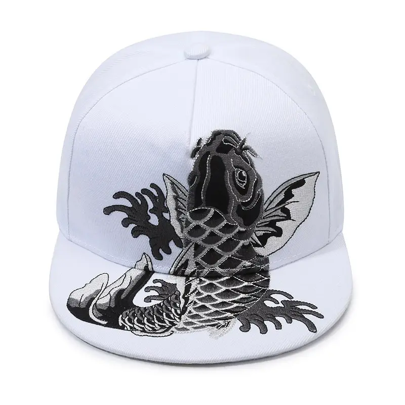 Black Embroidered Baseball Cap for Men Women Adjustable Hip Hop