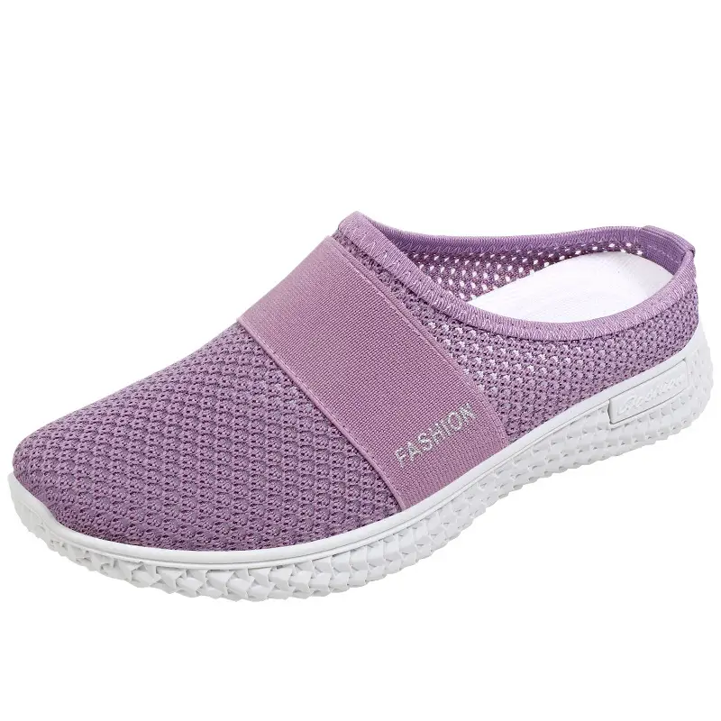Old Beijing Cloth Shoes Female Middle-aged and Elderly Mother Baotou Half Slippers Indoor Home Shoes Elderly Non-slip Slippers Outer Wear - Image 7