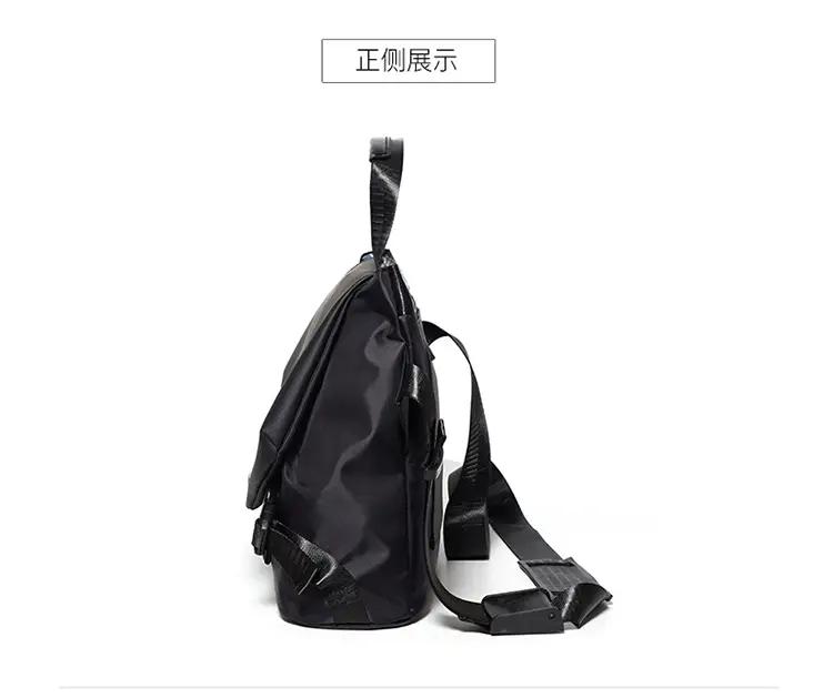 Men's Grey Nylon Shoulder Bag Waterproof Crossbody — feature 17