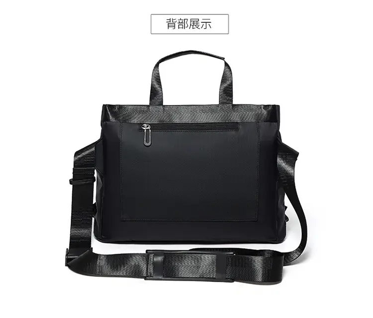 Men's Grey Nylon Shoulder Bag Waterproof Crossbody — feature 18
