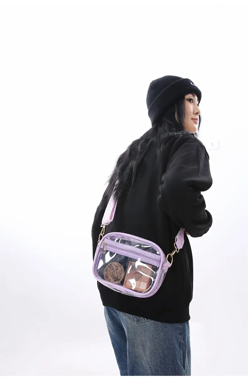 Pink Transparent Crossbody Bag for Women — feature 28