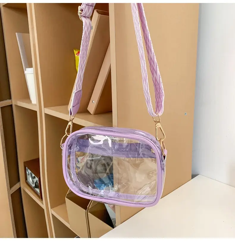 Pink Transparent Crossbody Bag for Women — feature 38