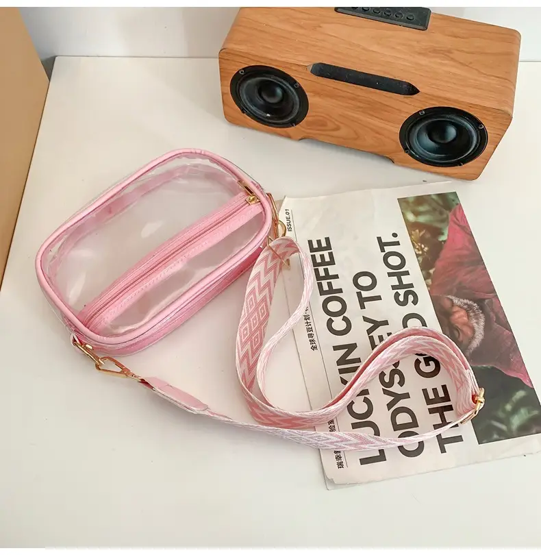Pink Transparent Crossbody Bag for Women — feature 41