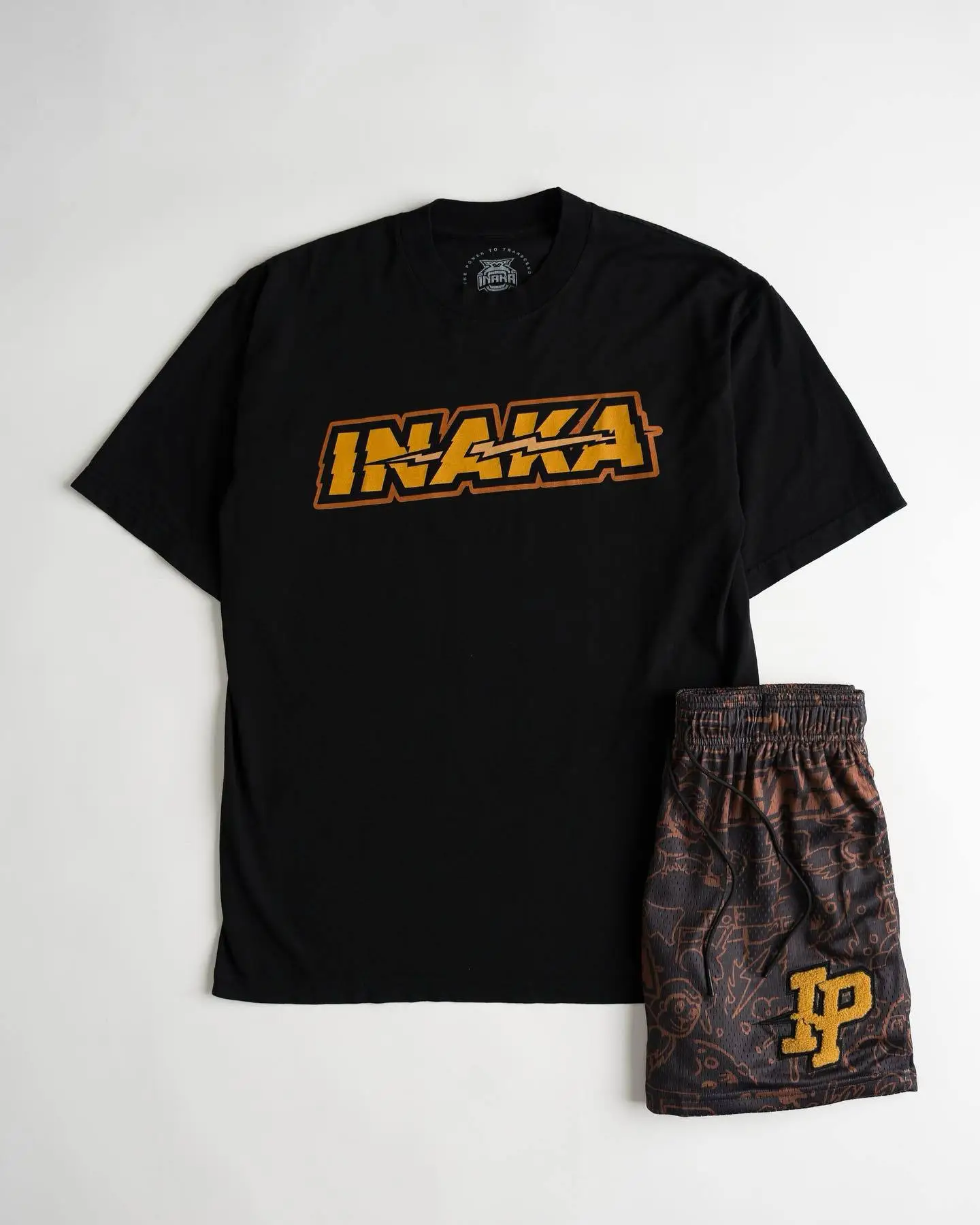 American Trendy Casual Shorts Orange Print Men's — feature 12