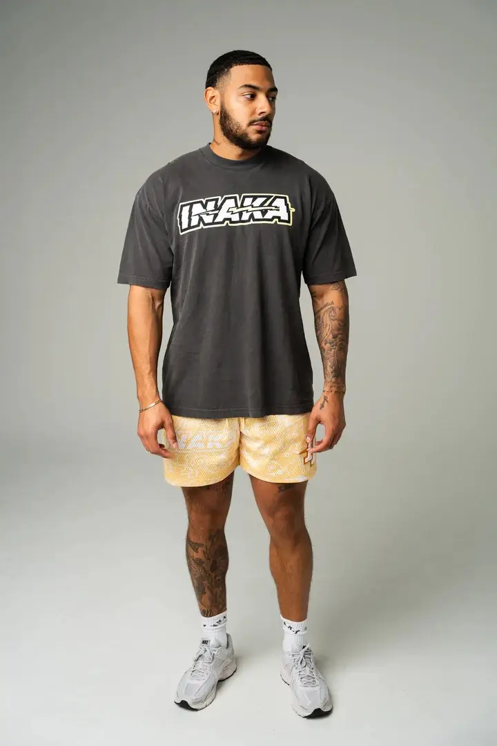 American Trendy Casual Shorts Orange Print Men's — feature 17
