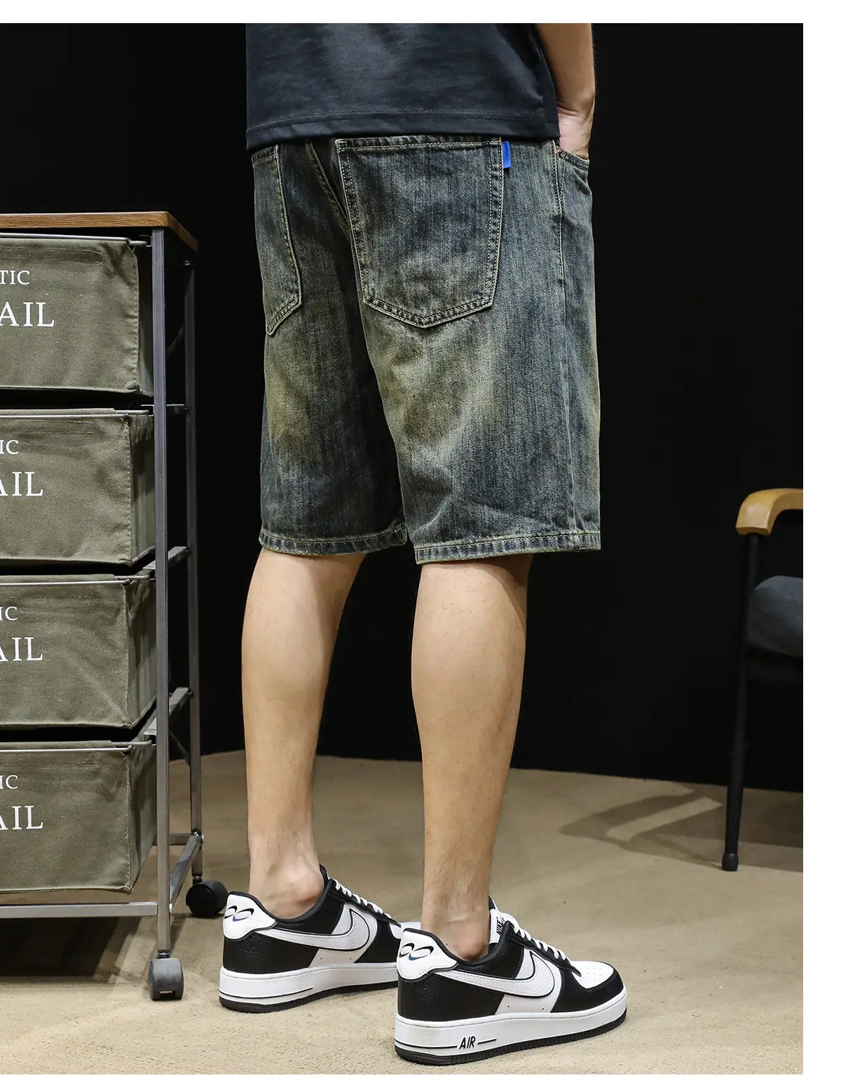 Vintage Denim Shorts Men's Five Point Pants Summer — feature 5