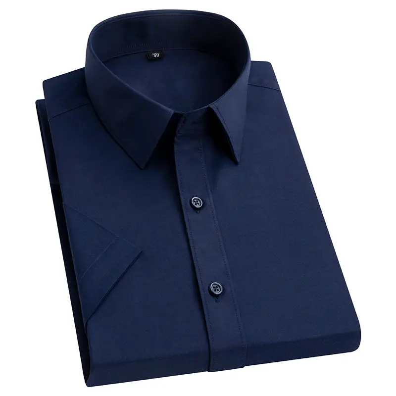 Dongyu Men's Navy Blue Slim Fit Shirt - Image 8
