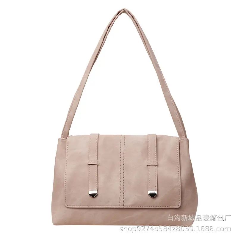 Women's Large Capacity Shoulder Bag Brown New Style - Image 9
