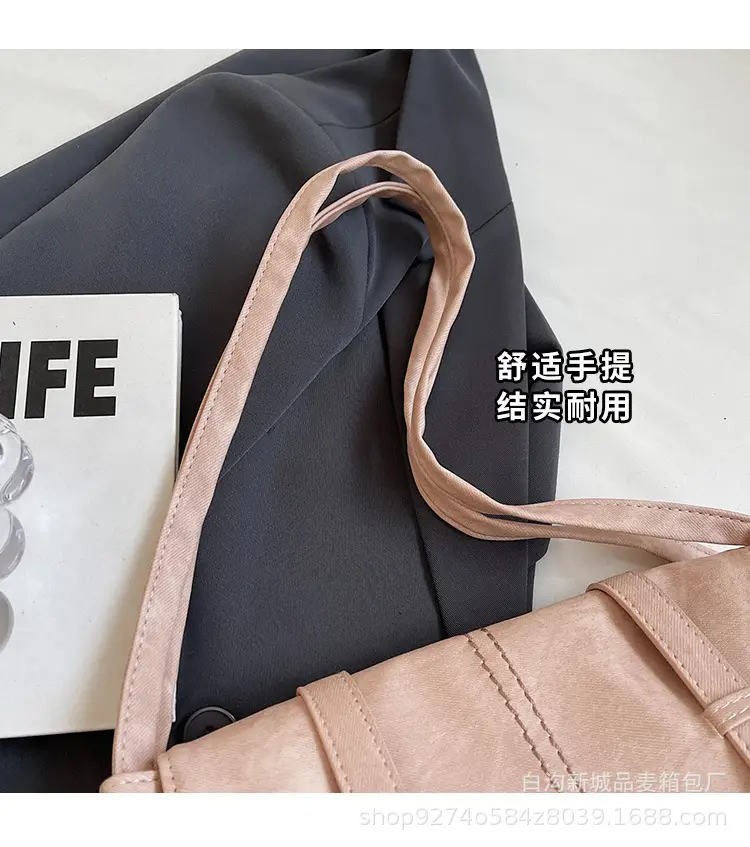 Women's Large Capacity Shoulder Bag Brown New Style — feature 6