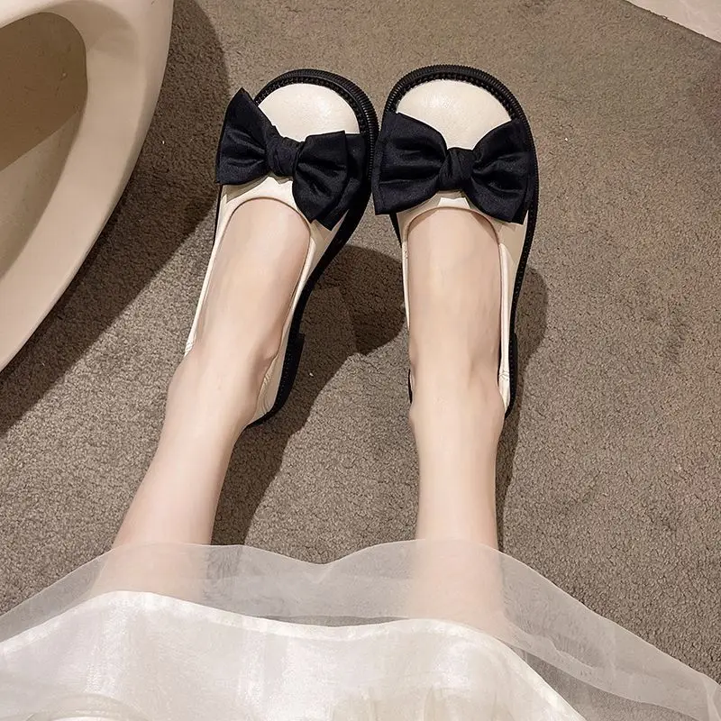 Women's Black Bow Slip-On Flats 2025 - Image 4