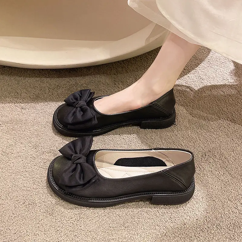 Women's Black Bow Slip-On Flats 2025 - Image 5
