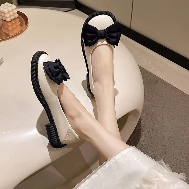 Women's Black Bow Slip-On Flats 2025 - Image 6