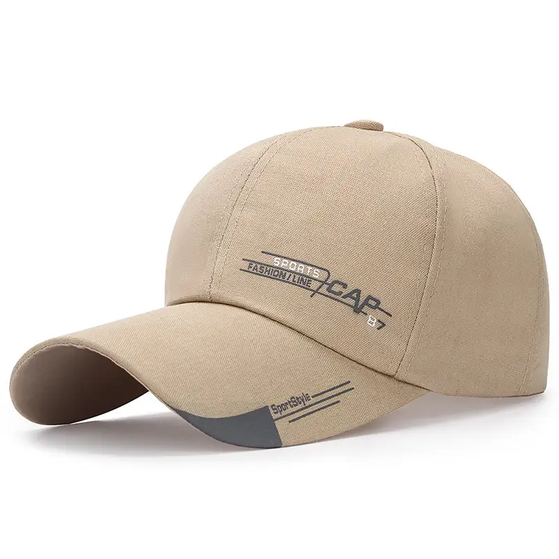 Men Extended Brim Baseball Cap Navy Outdoor Sports Hiking Hat - Image 6