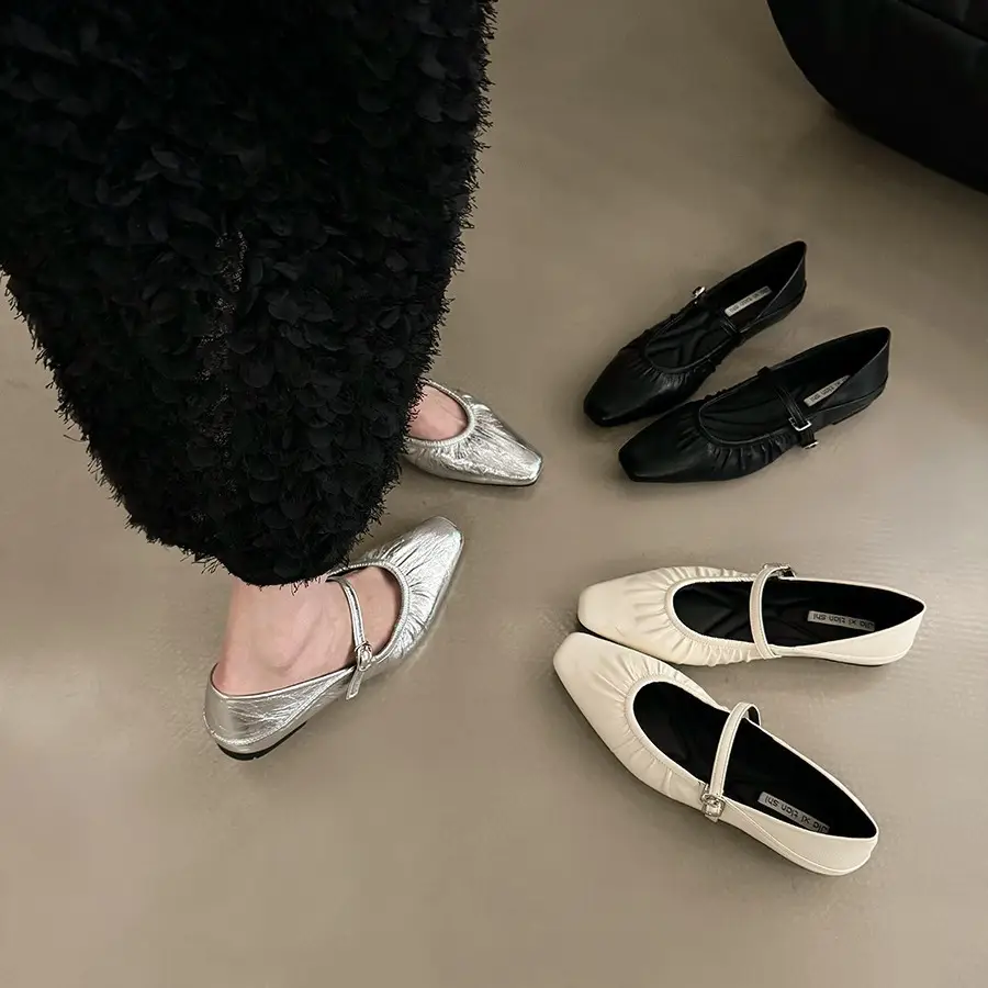 Women Flat Bottom French Spring Niche Shoes 2024 - Image 5
