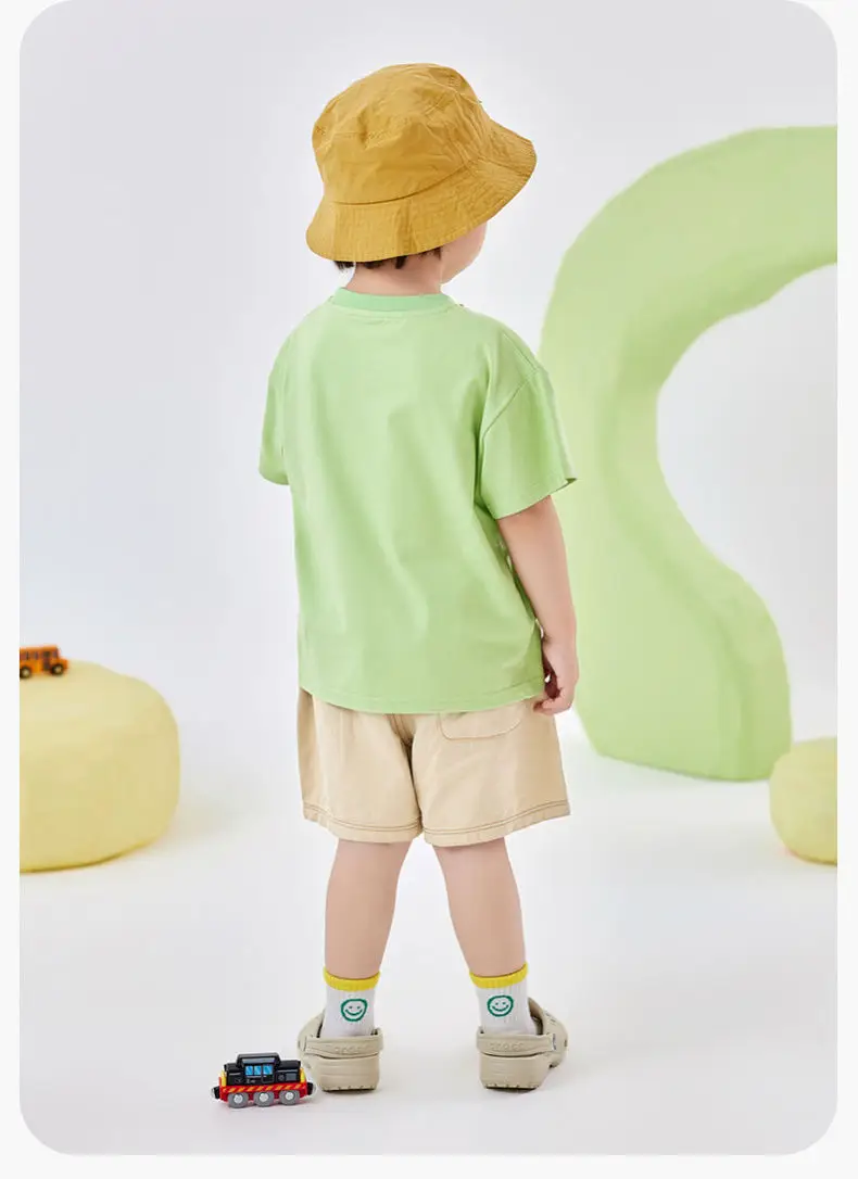 Dudu Boy's Cotton T-Shirt Summer New Kids Short Sleeve — feature 13