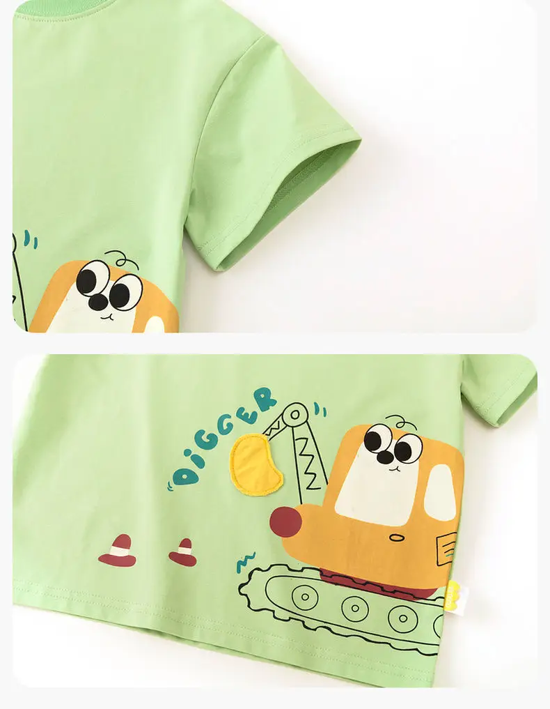 Dudu Boy's Cotton T-Shirt Summer New Kids Short Sleeve — feature 15