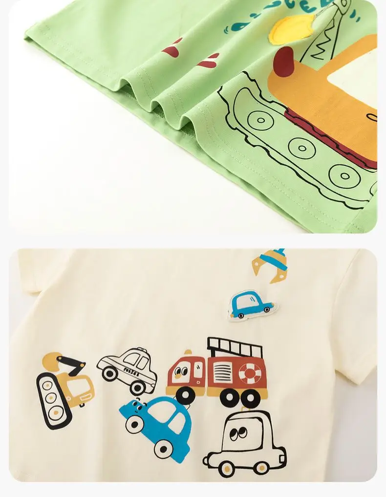 Dudu Boy's Cotton T-Shirt Summer New Kids Short Sleeve — feature 16