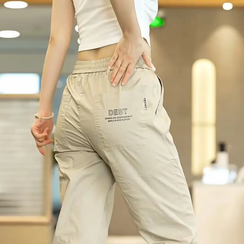 Men's Leg-toe Cargo Pants Brown Grey Casual Loose Fit — feature 7