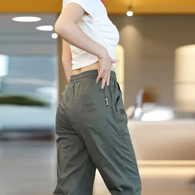 Men's Leg-toe Cargo Pants Brown Grey Casual Loose Fit — feature 9