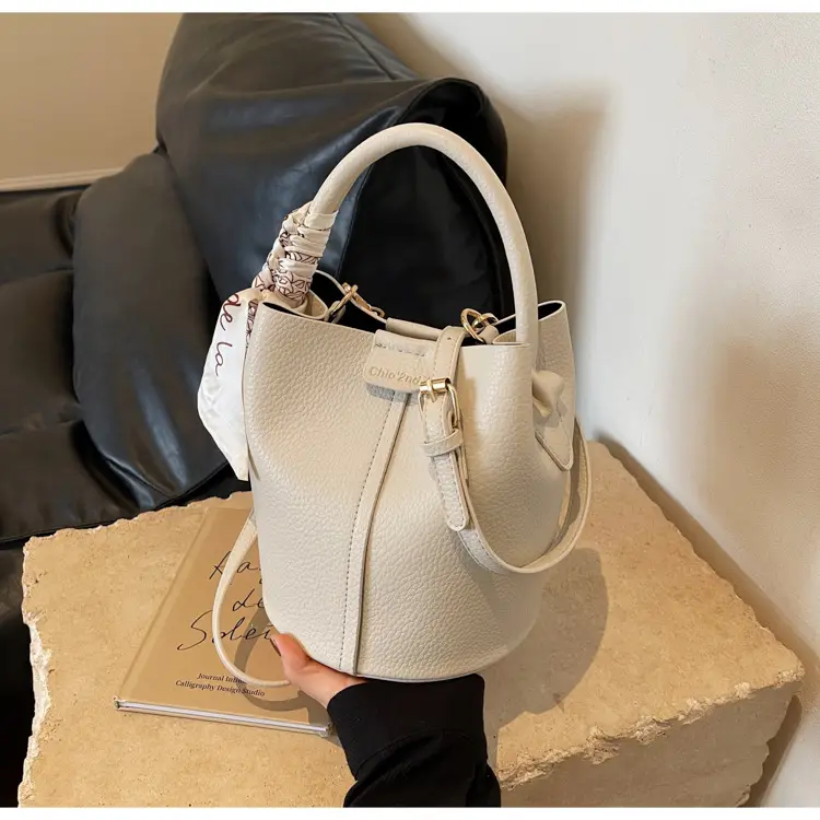 Women's Cream Textured Shoulder Crossbody Bag 2026 — feature 34
