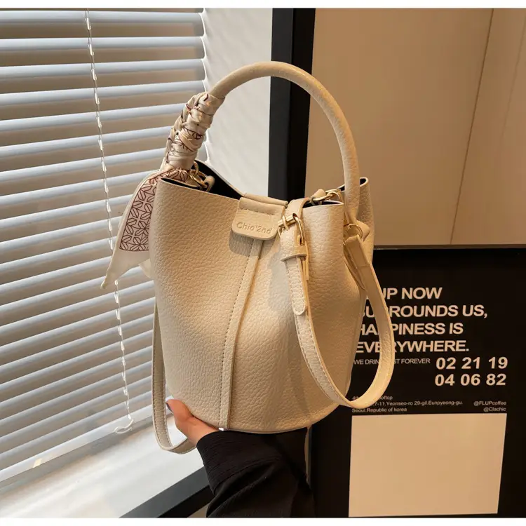 Women's Cream Textured Shoulder Crossbody Bag 2026 — feature 41