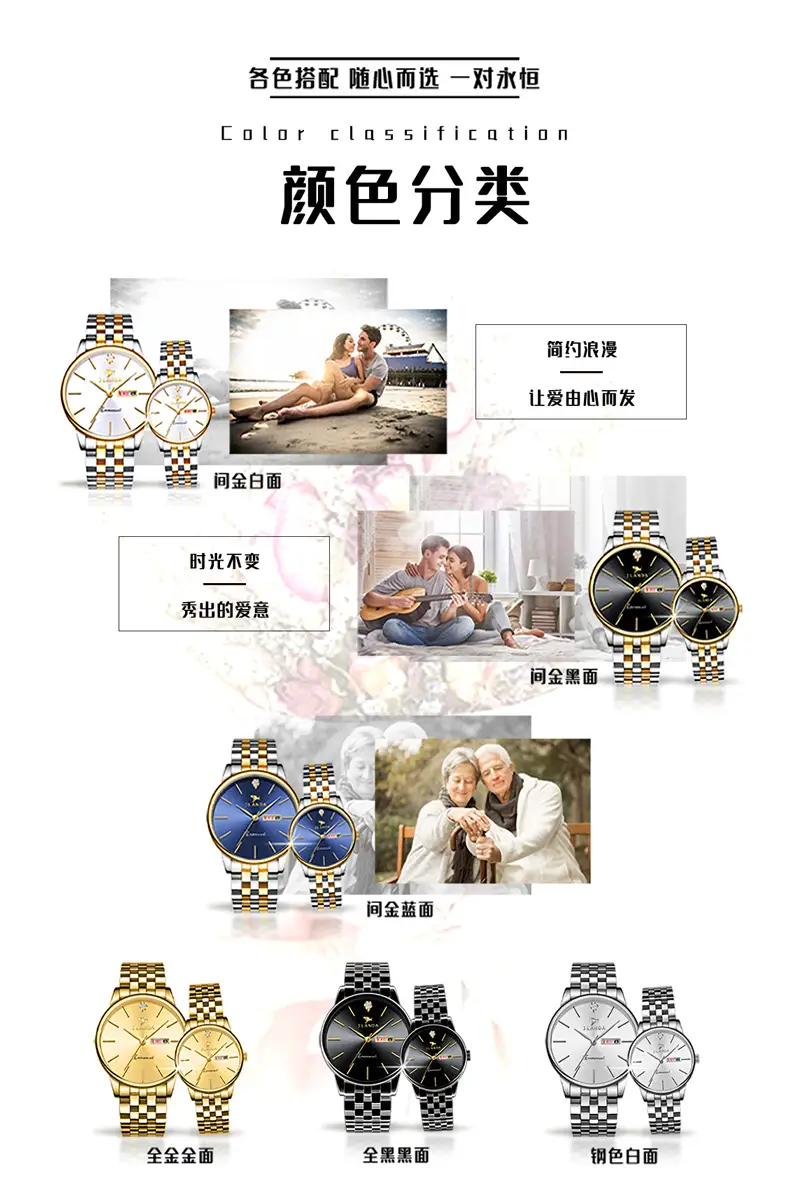 Gold Business Men's Quartz Watch with Live Display — feature 3