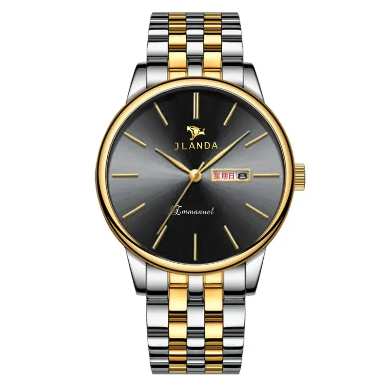 Gold Business Men's Quartz Watch with Live Display - Image 10