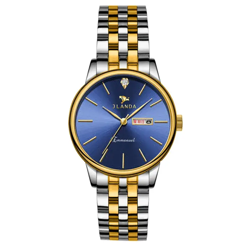 Gold Business Men's Quartz Watch with Live Display - Image 6