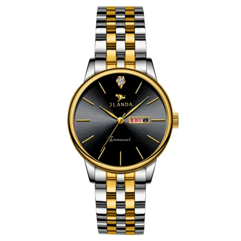 Gold Business Men's Quartz Watch with Live Display - Image 7