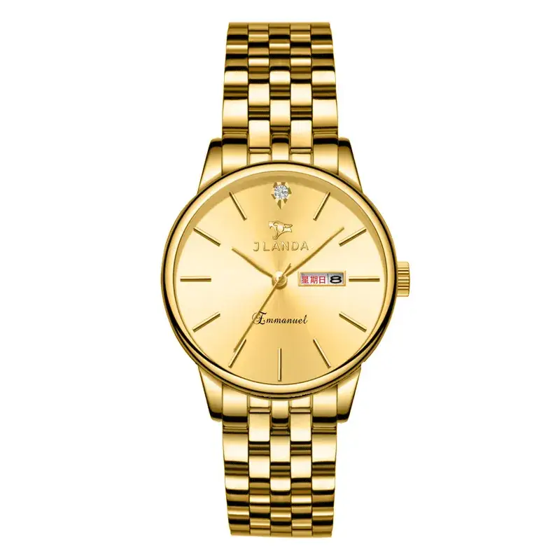 Gold Business Men's Quartz Watch with Live Display - Image 8