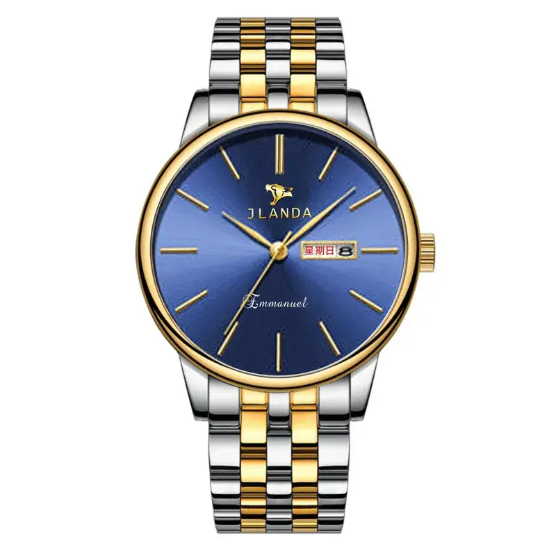 Gold Business Men's Quartz Watch with Live Display - Image 9