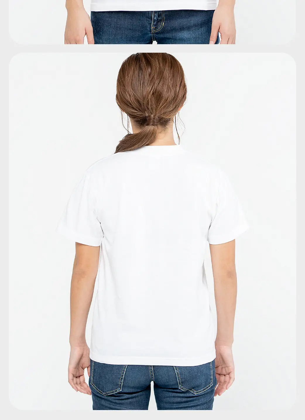 Men's 260G Japanese Retro T-Shirt White Cotton Crew Neck Pocket — feature 10
