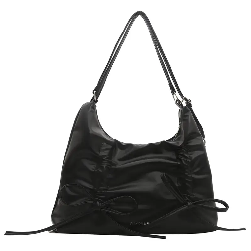 Silver Metallic Large Capacity Women's Tote Bag - Image 9