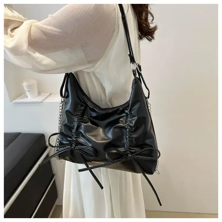 Silver Metallic Large Capacity Women's Tote Bag — feature 15