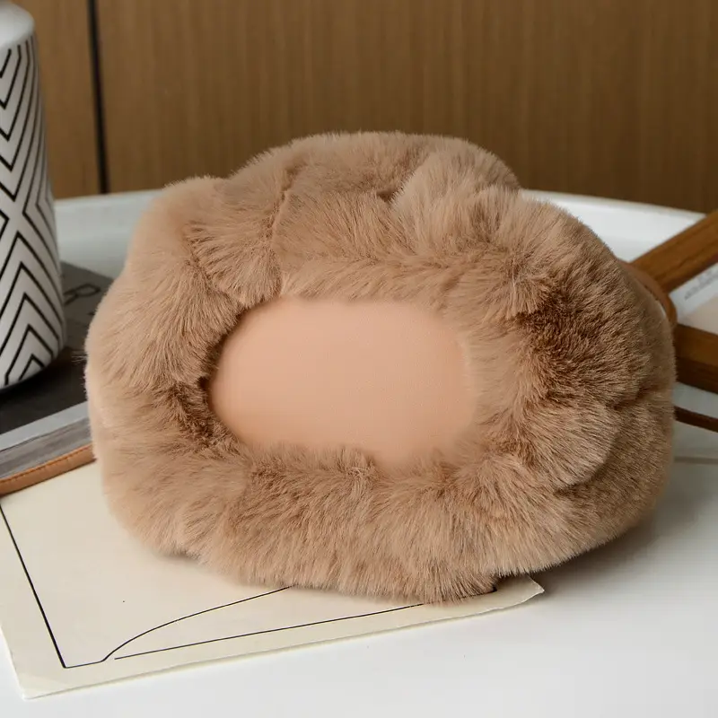 Pink Faux Fur Shoulder Bag for Women Autumn Winter 2024 â feature 14