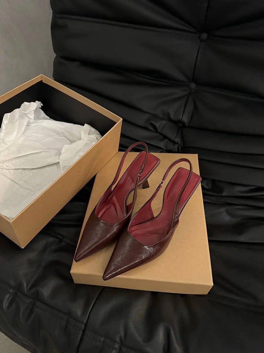 French Niche High-end Silver Toe Sandals Women's Shoes 2024 Spring and Summer Elegant Celebrity Style High Heeled Single-layer Shoes - Image 4
