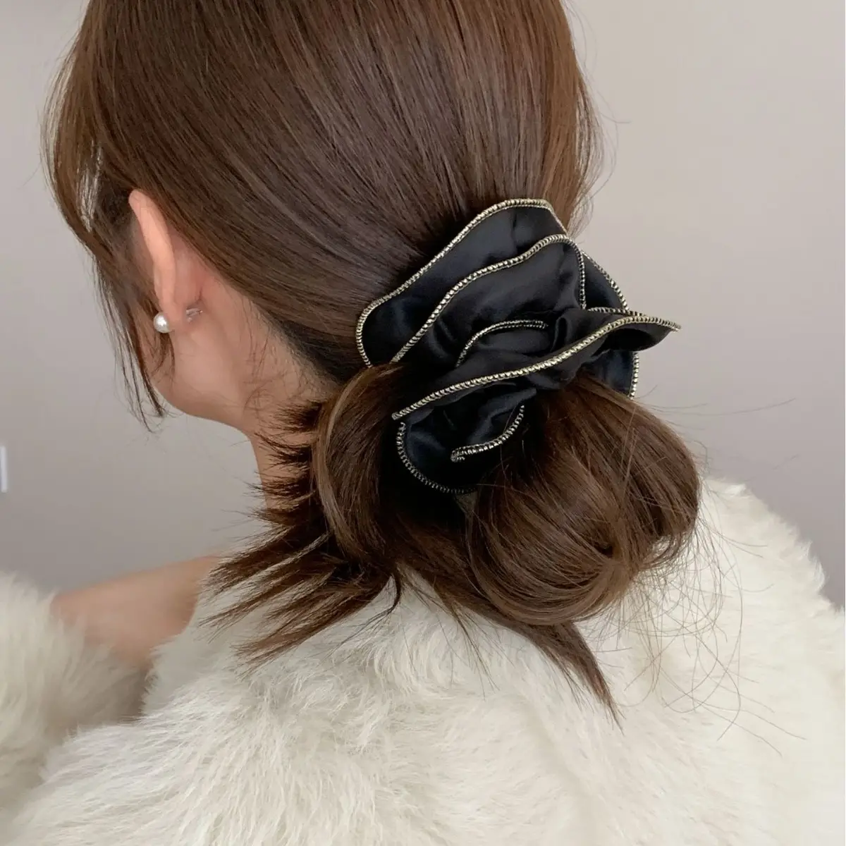 Elegant Satin Hair Ring for Women - Image 6
