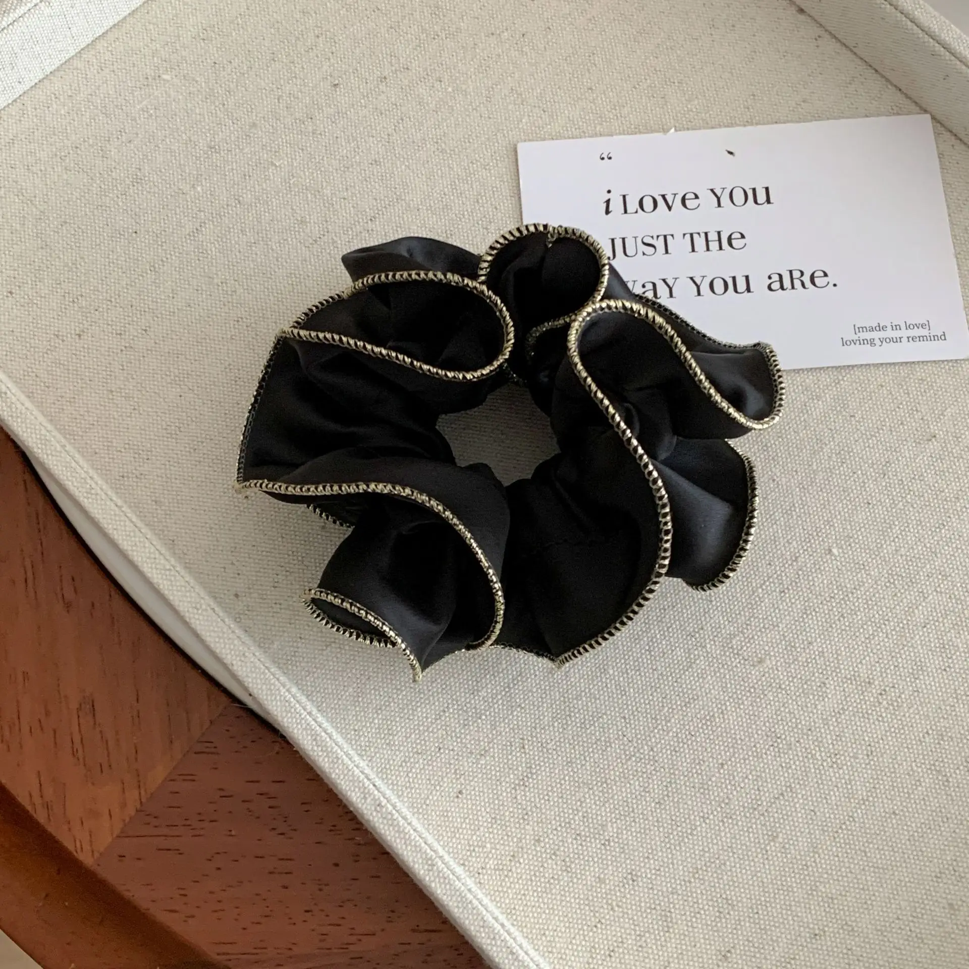 Elegant Satin Hair Ring for Women - Image 2