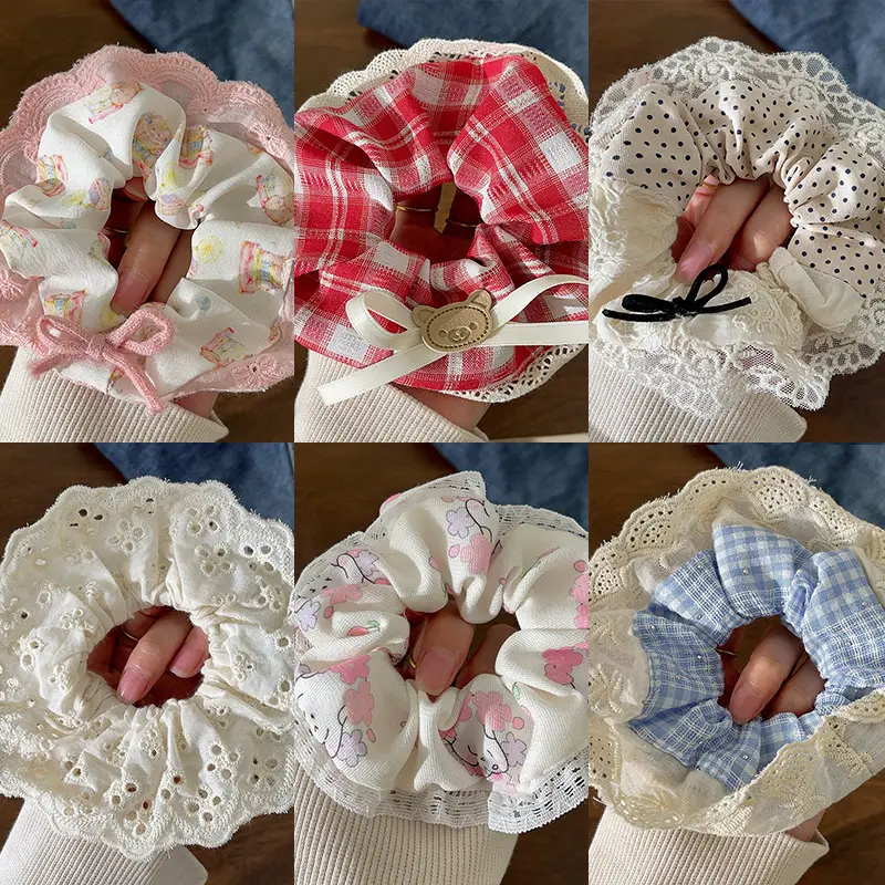 Cute Floral Bow Hair Rings for Girls — feature 6