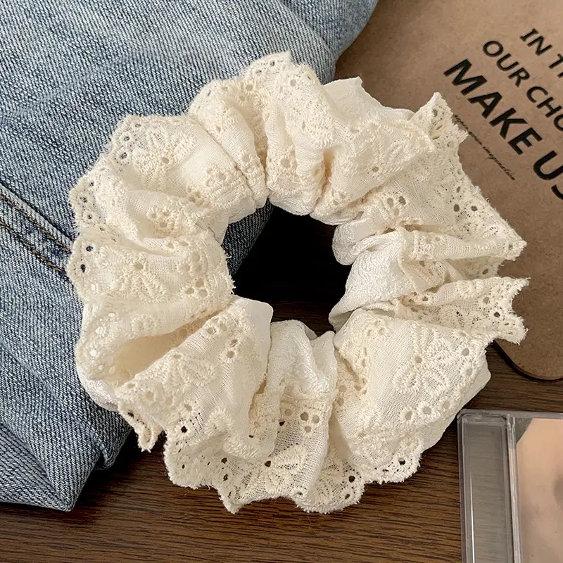Cute Floral Bow Hair Rings for Girls