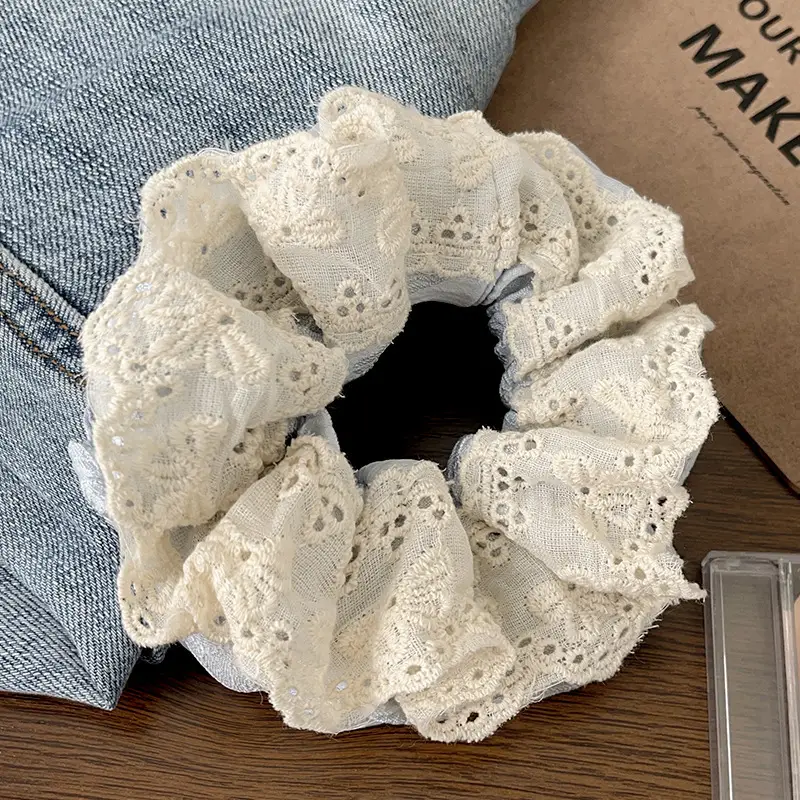 Cute Floral Bow Hair Rings for Girls