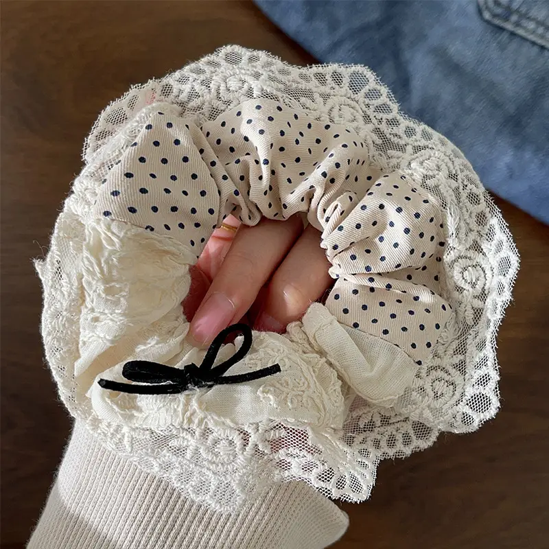 Cute Floral Bow Hair Rings for Girls