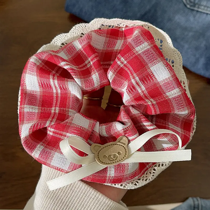 Cute Floral Bow Hair Rings for Girls