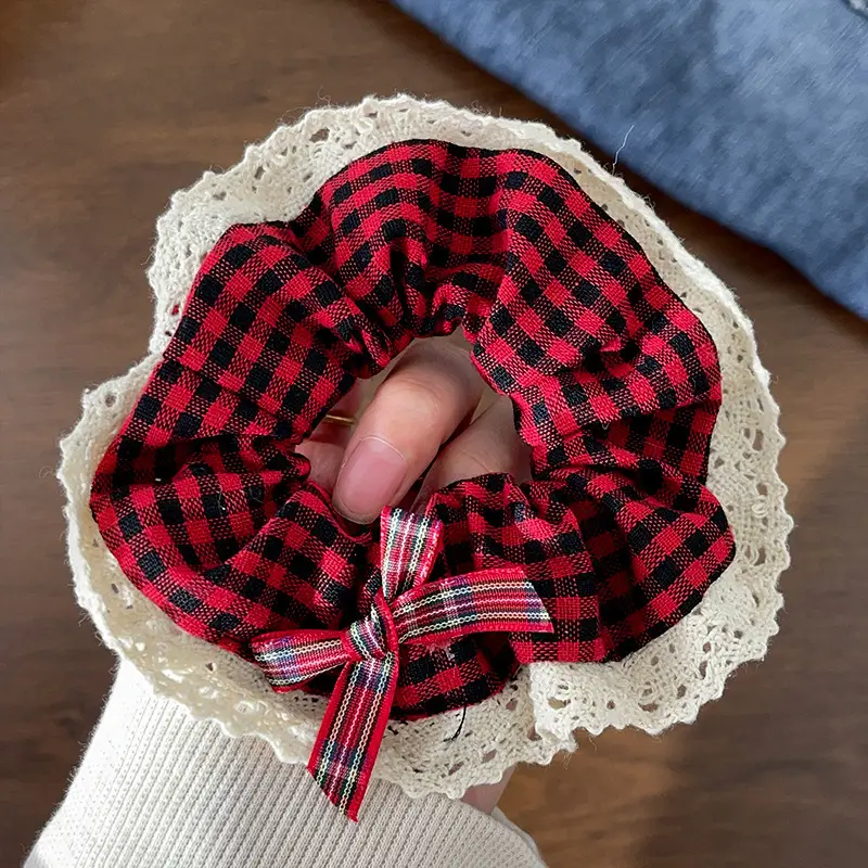 Cute Floral Bow Hair Rings for Girls